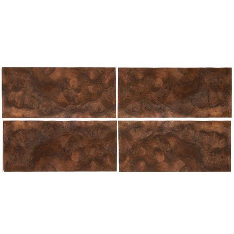 Wood Veneer Pack - Sequence Matched - 8" x 18" - 4 Piece - Species:Walnut Burl